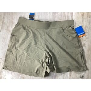 New With Tags Columbia Tan Shorts Women's 1X Inseam 6" Gorpcore Athleisure